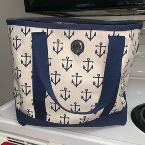 Tommy Hilfiger anchor canvas tote bag